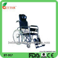 Steel high-back wheelchair